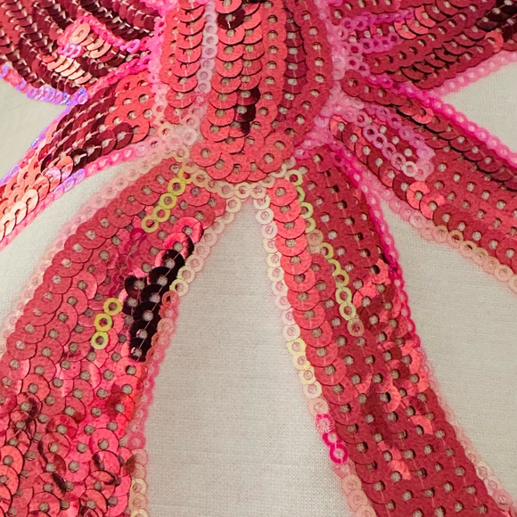 NWT Simply Southern Pink Sequin Bow Design Top Sweatshirt! XLARGE - Picture 5 of 8